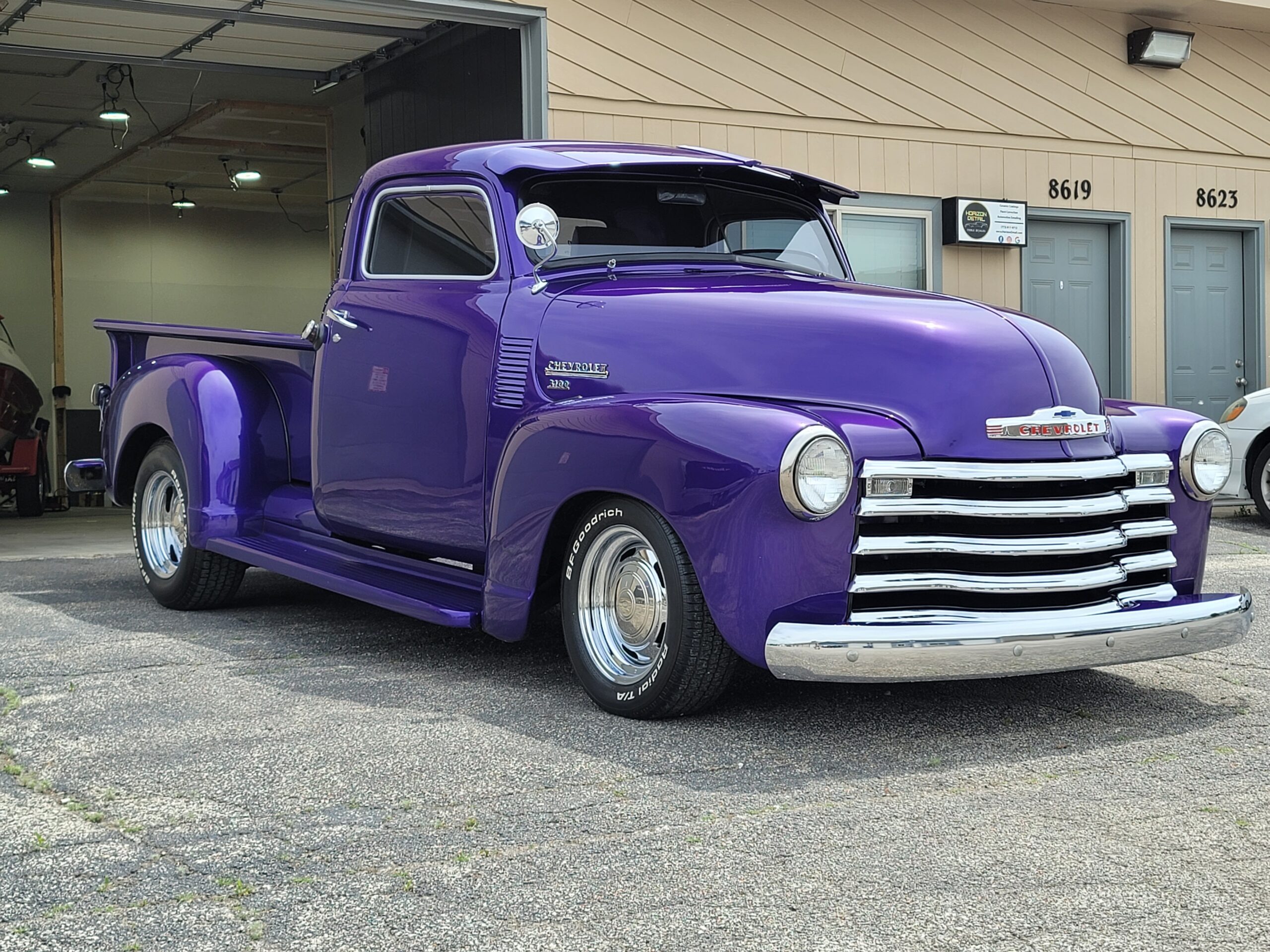 Ceramic coated classic truck with deep gloss and mirror-like shine in Northwest Indiana