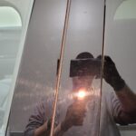 Swirlmarls in b pillar prior to paint correction