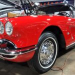 1953 Corvette Paint Corrected and Ceramic Coated Parked Under High Gloss Lights