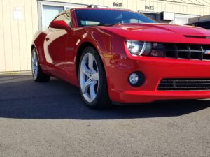 Beautiful red 2010 Camaro SS paint corrected and ceramic coated 04