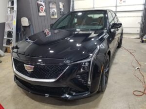 Black Cadillac CT5 Full Paint Correction and Ceramic Coating