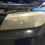 Headlight Restoration Driver Side Before - Horizon Detail Northwest Indiana