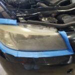 Headlight Restoration Passenger Side Before - Horizon Detail Northwest Indiana