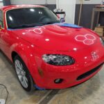 2008 Miata Front End After First Step of Finish Polishing