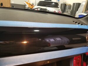 2008 Miata Interior Ceramic Coating - Polishing the Piano Black Interior Trim Piece to Remove Swirl Marks