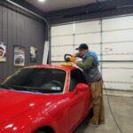 2008 Miata Paint Correction Day 2 In Progress by Horizon Detail in Northwest Indiana