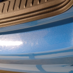 Deep Damage Rear Bumper Hatch Area Before