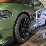 Green Charger with high gloss finish from our gold package. Horizon Detail - NWI