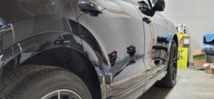Black Car Paint Correction and Ceramic Coating Close Up Northwest Indiana