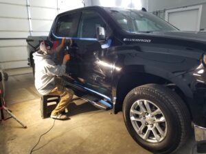 Omar's Silverado Getting Compounded by Owner Mike at Horizon Detail - Northwest Indiana