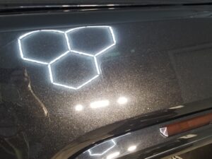 Duramax Paint Correction In Progress - After Pre Finish - Before Finish Polish - Close up Picture of Flawless Finish