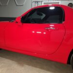 2008 Mazda Miata - Paint Correction and Ceramic Coating - Finished Pictures - Driver Side Dark Room with Spot Light - Horizon Detail Northwest Indiana - Crown Point and Saint John Indiana