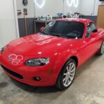 2008 Mazda Miata - Paint Correction and Ceramic Coating - Finished Pictures - Front Driver Side Under Shop Lights - Horizon Detail Northwest Indiana - Crown Point and Saint John Indiana