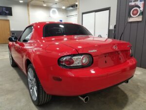2008 Mazda Miata - Paint Correction and Ceramic Coating - Finished Pictures - - Rear End Driver Side - Horizon Detail Northwest Indiana - Crown Point and Saint John Indiana