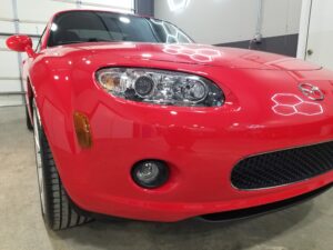 2008 Mazda Miata - Paint Correction and Ceramic Coating - Finished Pictures - Front End Passenger Side - Horizon Detail Northwest Indiana - Crown Point and Saint John Indiana